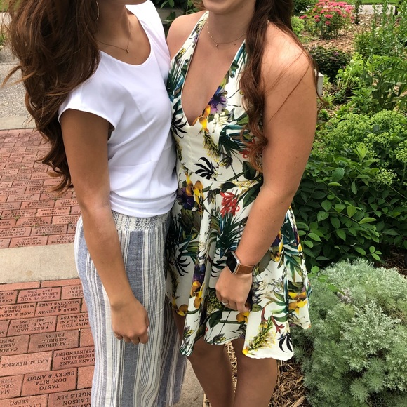 LULU’S JUNGLE DREAMS CREAM FLORAL SKATER DRESS - Picture 6 of 7